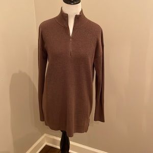 Etc chocolate brown tunic sweater
